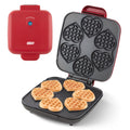 Multi Mini Heart Waffle Maker - Red
